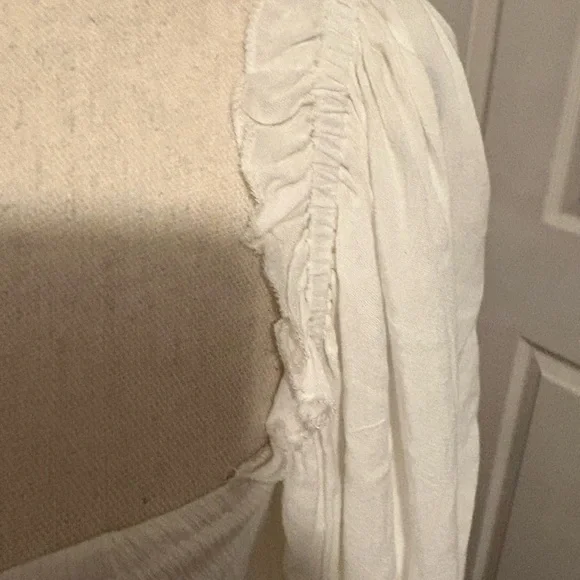 Lulus Elegant White  Boho Romantic Chic Mini Dress- style “Make The call” size M - Picture 6 of 7